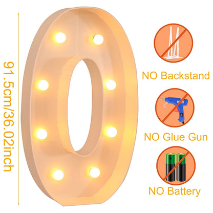 Giant LED Light Box - 915CM Baby Shower Birthday  Wedding Decor - ZOOMNSTORE