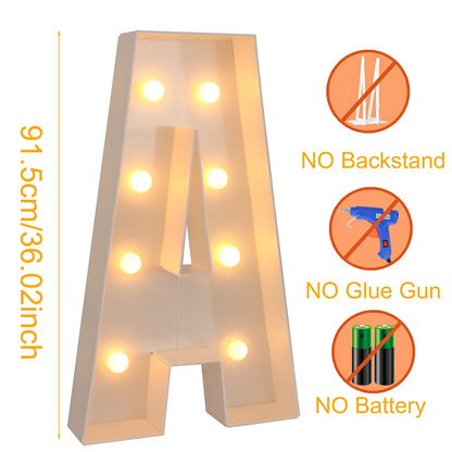 Giant LED Light Box - 915CM Baby Shower Birthday  Wedding Decor - ZOOMNSTORE