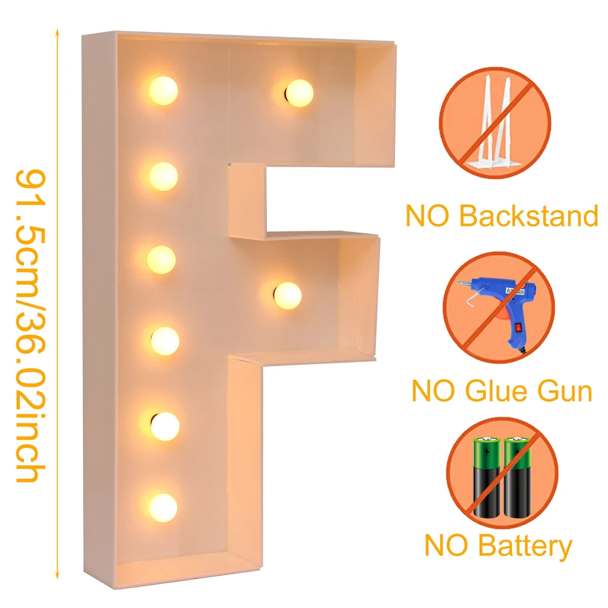 Giant LED Light Box - 915CM Baby Shower Birthday  Wedding Decor - ZOOMNSTORE