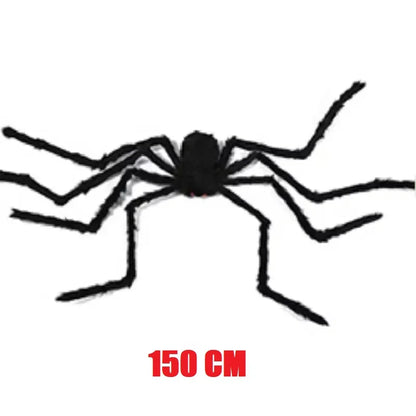 Giant Plush Black Spider - Halloween Decoration Party Prop 30-200cm - ZOOMNSTORE