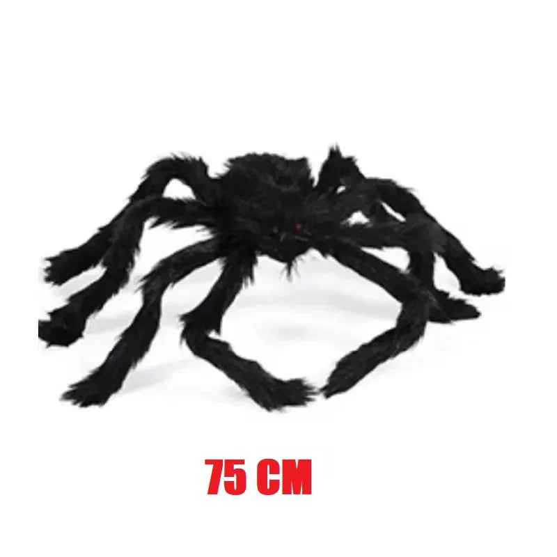 Giant Plush Black Spider - Halloween Decoration Party Prop 30-200cm - ZOOMNSTORE