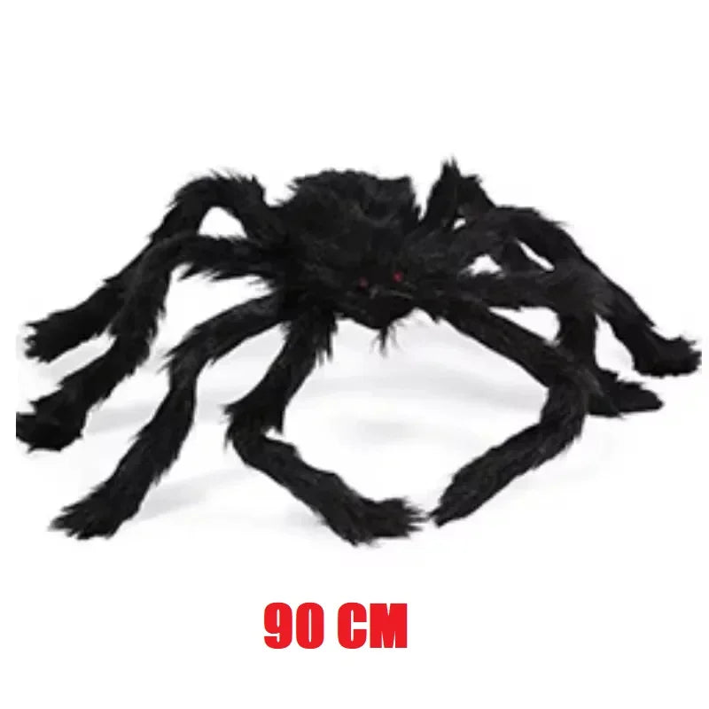 Giant Plush Black Spider - Halloween Decoration Party Prop 30-200cm - ZOOMNSTORE