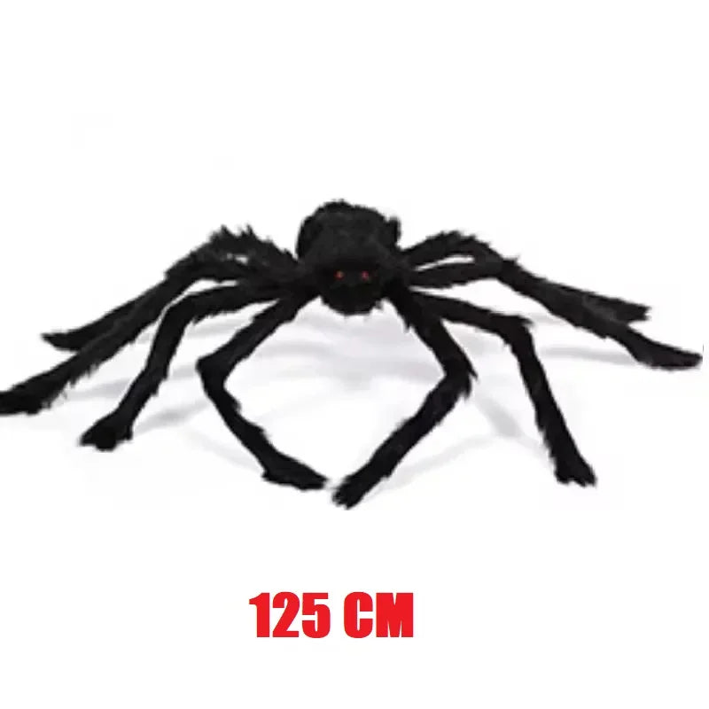 Giant Plush Black Spider - Halloween Decoration Party Prop 30-200cm - ZOOMNSTORE