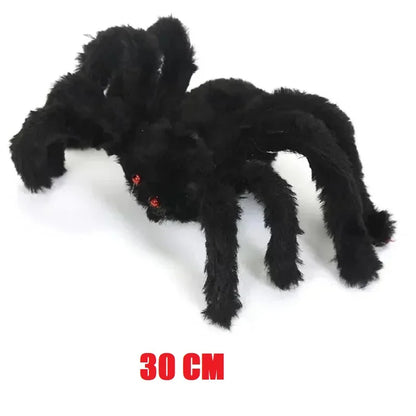 Giant Plush Black Spider - Halloween Decoration Party Prop 30-200cm - ZOOMNSTORE