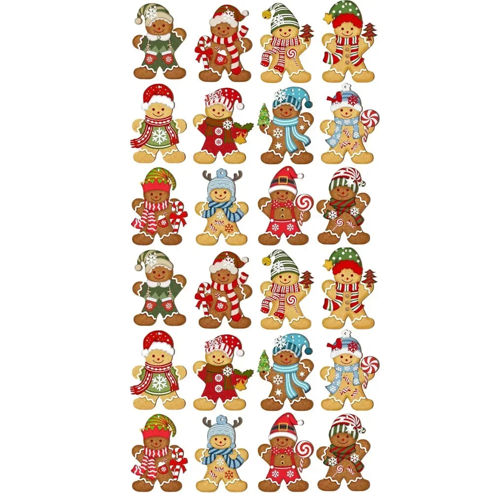 Gingerbread Man Ornaments - Cute Wooden Christmas Tree Decorations - ZOOMNSTORE