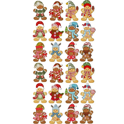 Gingerbread Man Ornaments - Cute Wooden Christmas Tree Decorations - ZOOMNSTORE