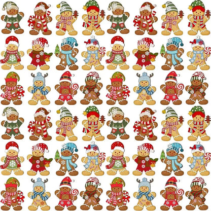 Gingerbread Man Ornaments - Cute Wooden Christmas Tree Decorations - ZOOMNSTORE