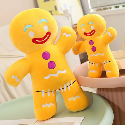 Gingerbread Man Pillow - Plush Throw Pillow with PP Cotton Stuffing for Sofa - ZOOMNSTORE