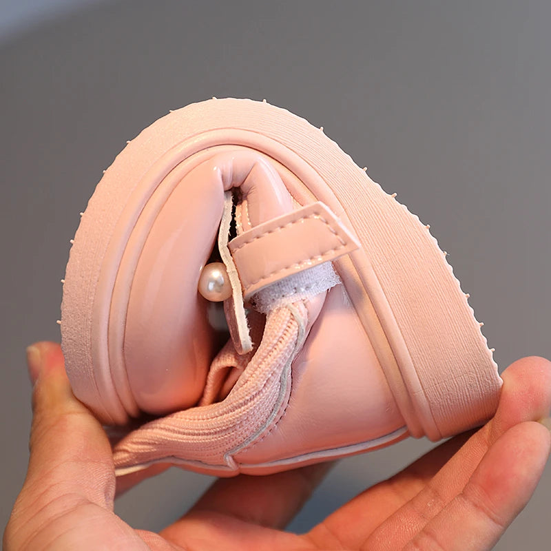 Girls Ankle Boots - Toddler Boot Wedges With Fly Woven Design & Rubber Outsole - ZOOMNSTORE