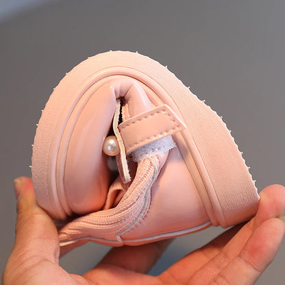 Girls Ankle Boots - Toddler Boot Wedges With Fly Woven Design & Rubber Outsole - ZOOMNSTORE