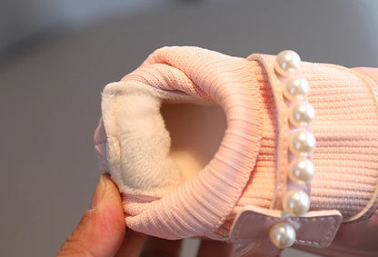 Girls Ankle Boots - Toddler Boot Wedges With Fly Woven Design & Rubber Outsole - ZOOMNSTORE