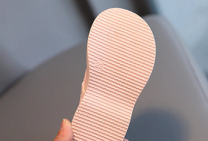 Girls Ankle Boots - Toddler Boot Wedges With Fly Woven Design & Rubber Outsole - ZOOMNSTORE