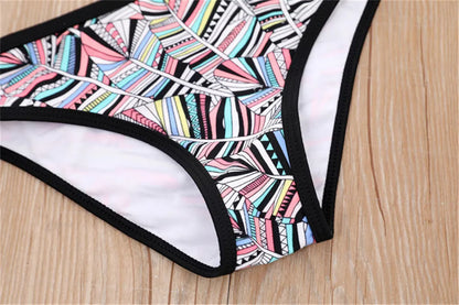 Girls Bikini Set - Floral Print Kids Swimwear Two Piece Adjustable Strap Summer Bathing Suit - ZOOMNSTORE