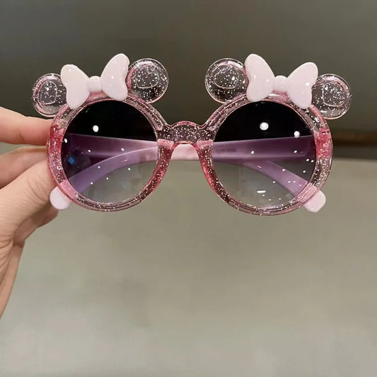 Crystal Bow Girls Sunglasses - Cute Cartoon Kids Eyewear - ZOOMNSTORE