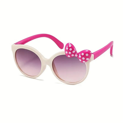 Cute Cartoon Bowknot Sunglasses - Girls Outdoor Sunshade Glasses - ZOOMNSTORE