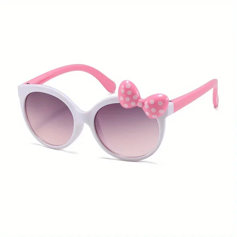 Cute Cartoon Bowknot Sunglasses - Girls Outdoor Sunshade Glasses - ZOOMNSTORE