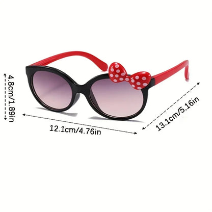 Cute Cartoon Bowknot Sunglasses - Girls Outdoor Sunshade Glasses - ZOOMNSTORE