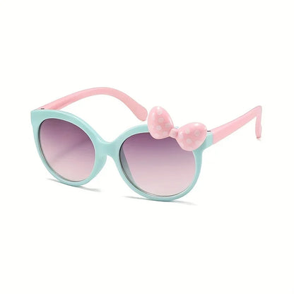 Cute Cartoon Bowknot Sunglasses - Girls Outdoor Sunshade Glasses - ZOOMNSTORE