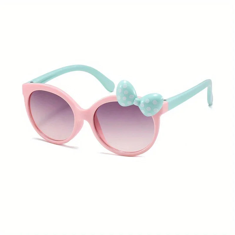 Cute Cartoon Bowknot Sunglasses - Girls Outdoor Sunshade Glasses - ZOOMNSTORE
