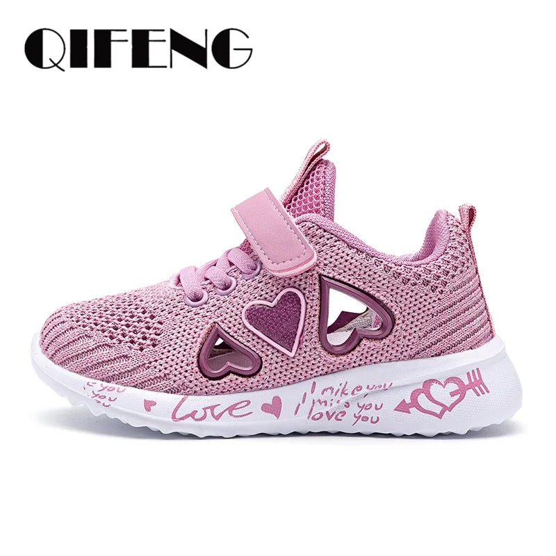 Girls Light Mesh Sneakers - Cute Casual Summer  Spring Sport Shoes - ZOOMNSTORE