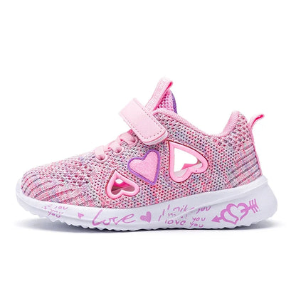 Girls Light Mesh Sneakers - Cute Casual Summer  Spring Sport Shoes - ZOOMNSTORE