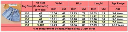 Girls Denim Shorts - Lightweight Summer Casual Kids Shorts with Elastic Waist - ZOOMNSTORE