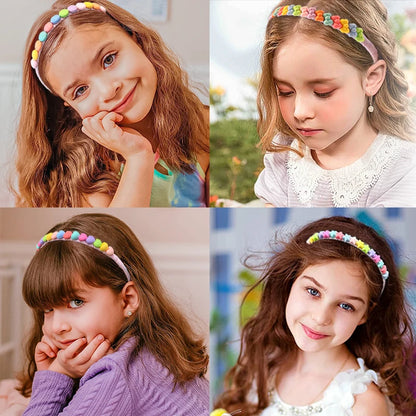 2023 New Girls Lovely Sweet Heart Star Colors Flower Hairbands Headwears Children Cute Hair Hoop Headbands Kids Hair Accessories - ZOOMNSTORE