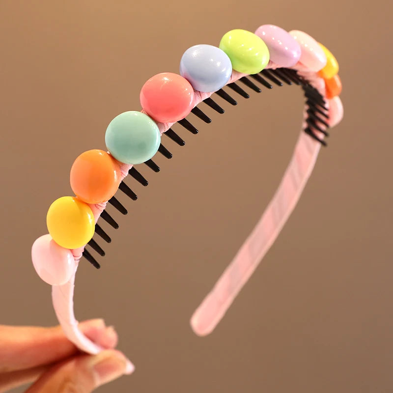 2023 New Girls Lovely Sweet Heart Star Colors Flower Hairbands Headwears Children Cute Hair Hoop Headbands Kids Hair Accessories - ZOOMNSTORE