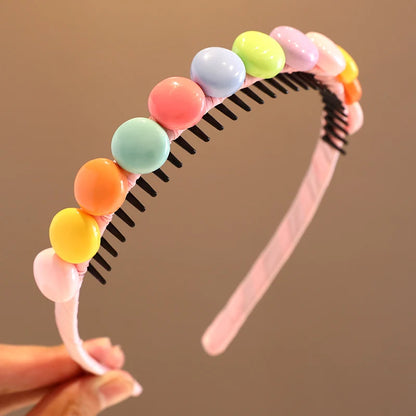 2023 New Girls Lovely Sweet Heart Star Colors Flower Hairbands Headwears Children Cute Hair Hoop Headbands Kids Hair Accessories - ZOOMNSTORE