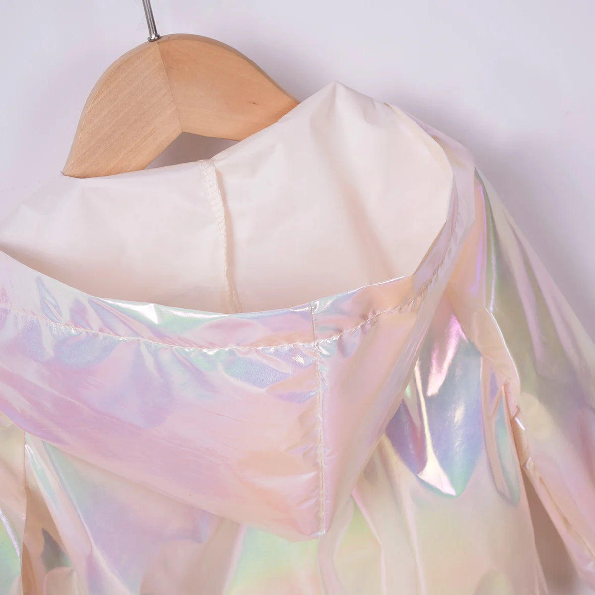 Girls Pearl Hooded Jacket - Trendy Zipper Spring Autumn Coat 0-6Y - ZOOMNSTORE