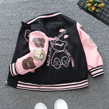 Girls Leather Jacket - Kids Casual Outerwear With Zipper Closure | Fashion Short Lapel Coat - ZOOMNSTORE