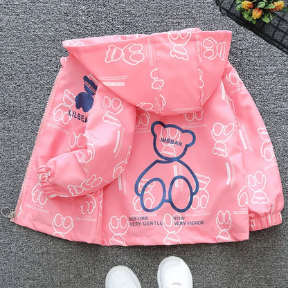 Girls Leather Jacket - Spring Autumn Stain Resistant Outerwear Ages 2-8 - ZOOMNSTORE