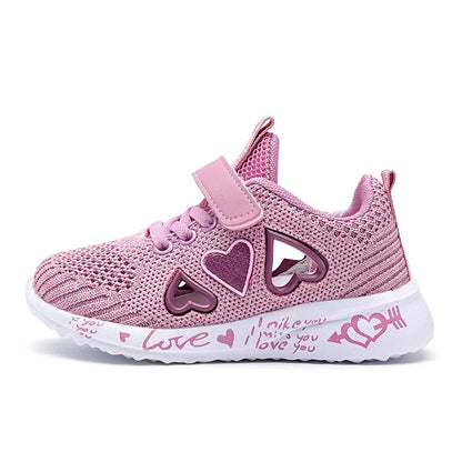 Girls Light Mesh Sneakers - Cute Casual Summer  Spring Sport Shoes - ZOOMNSTORE