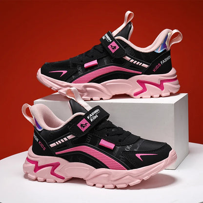 Girls Lightweight Velcro Sneakers - Comfortable Non-Slip Athletic Shoes for Kids - ZOOMNSTORE
