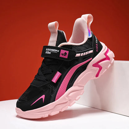 Girls Lightweight Velcro Sneakers - Comfortable Non-Slip Athletic Shoes for Kids - ZOOMNSTORE