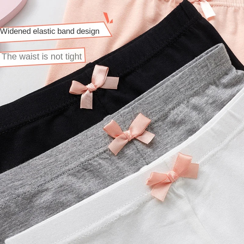 Girls Modal Shorts - Breathable Kids Summer Shorts With Bow Detail & Elastic Waist - ZOOMNSTORE