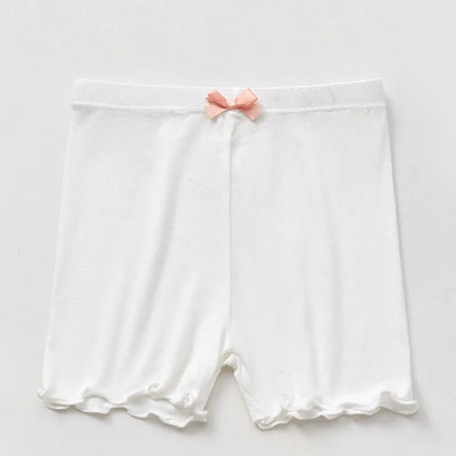 Girls Modal Shorts - Breathable Kids Summer Shorts With Bow Detail & Elastic Waist - ZOOMNSTORE