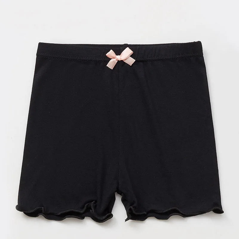Girls Modal Shorts - Breathable Kids Summer Shorts With Bow Detail & Elastic Waist - ZOOMNSTORE