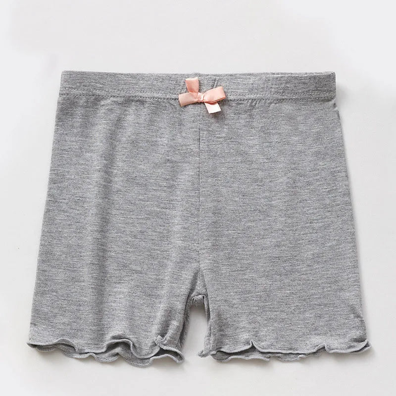 Girls Modal Shorts - Breathable Kids Summer Shorts With Bow Detail & Elastic Waist - ZOOMNSTORE