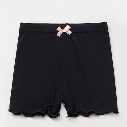 Girls Modal Shorts - Breathable Kids Summer Shorts With Bow Detail & Elastic Waist - ZOOMNSTORE