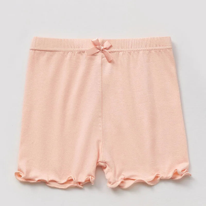 Girls Modal Shorts - Breathable Kids Summer Shorts With Bow Detail & Elastic Waist - ZOOMNSTORE