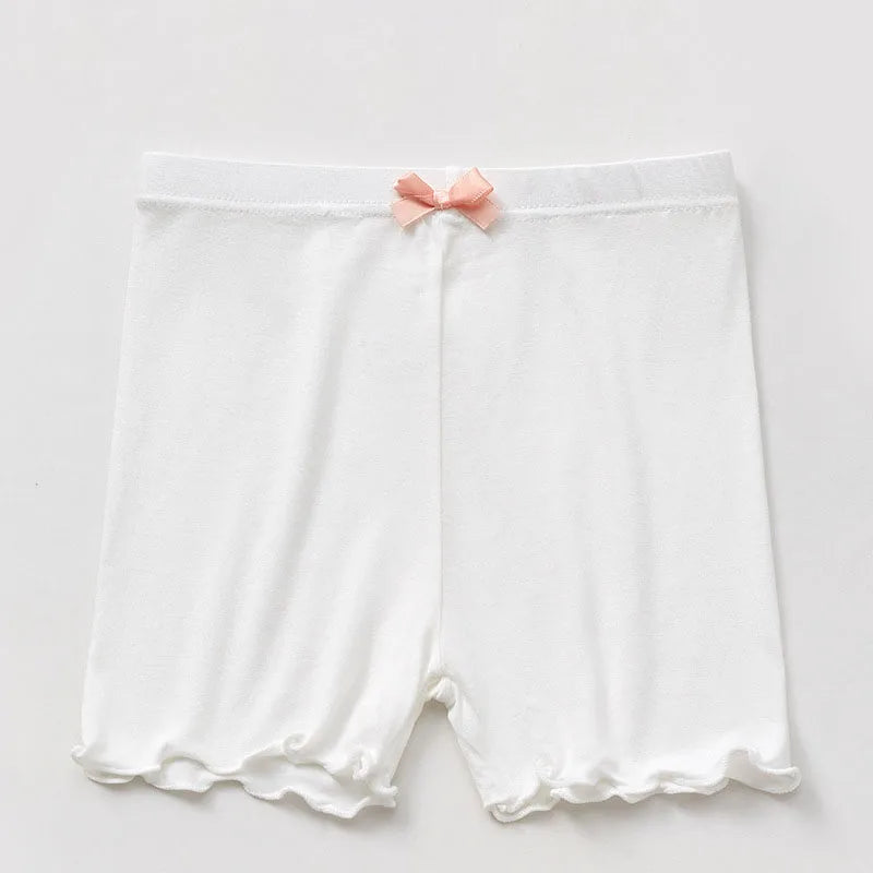 Girls Modal Shorts - Breathable Kids Summer Shorts With Bow Detail & Elastic Waist - ZOOMNSTORE