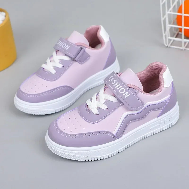 Girls Purple Non-Slip Sneakers - Casual Breathable Outdoor Running Shoes - ZOOMNSTORE