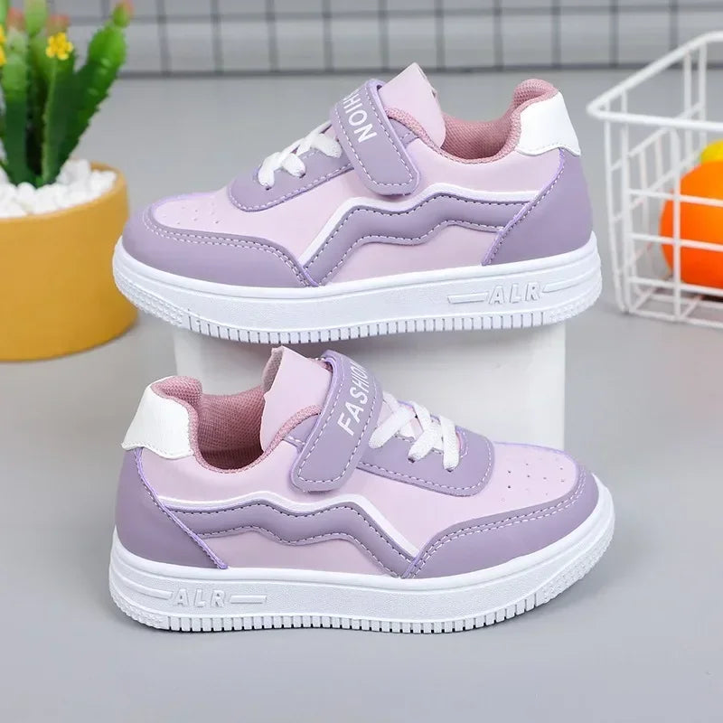 Girls Purple Non-Slip Sneakers - Casual Breathable Outdoor Running Shoes - ZOOMNSTORE