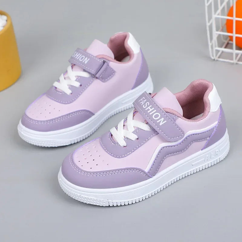 Girls Purple Non-Slip Sneakers - Casual Breathable Outdoor Running Shoes - ZOOMNSTORE