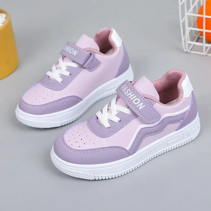 Girls Purple Non-Slip Sneakers - Casual Breathable Outdoor Running Shoes - ZOOMNSTORE