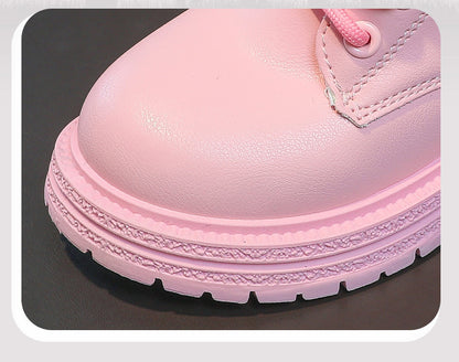 Girls Rubber Boots – Kids Fashion Pink Winter Boots with Soft Sole & Zip Closure - ZOOMNSTORE