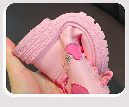 Girls Rubber Boots – Kids Fashion Pink Winter Boots with Soft Sole & Zip Closure - ZOOMNSTORE