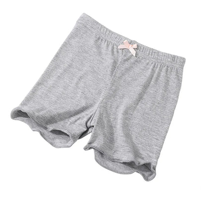Girls Safety Shorts - 3 Pcs Kids Summer Casual Modal Fabric Shorts with Bow - ZOOMNSTORE