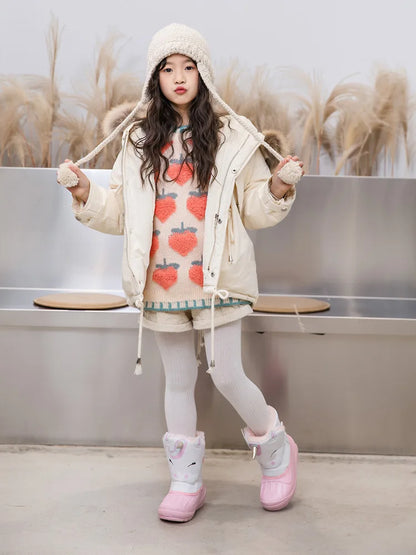 Girls Unicorn Snow Boots - Waterproof Cold Boots With Slip Resistant Sole - ZOOMNSTORE